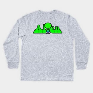 A Little Alien Kids Long Sleeve T-Shirt